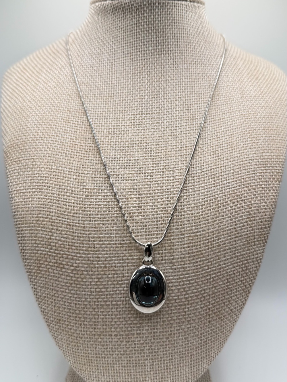 Silver blue  Stone Pendant Necklace - Women Jewelry